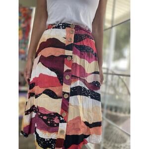 Psicotrópica Midi Skirt Women’s Size M – Stylish & Comfortable